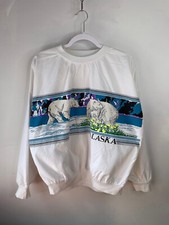 VTG 1991 Western Alaska Polar Bear Crewneck Sweatshirt Men's Size XL Made In USA