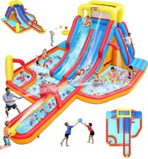 Giant Inflatable Water Slide Park Suitable for 10 Kids Indoor Outdoor Summer Fun