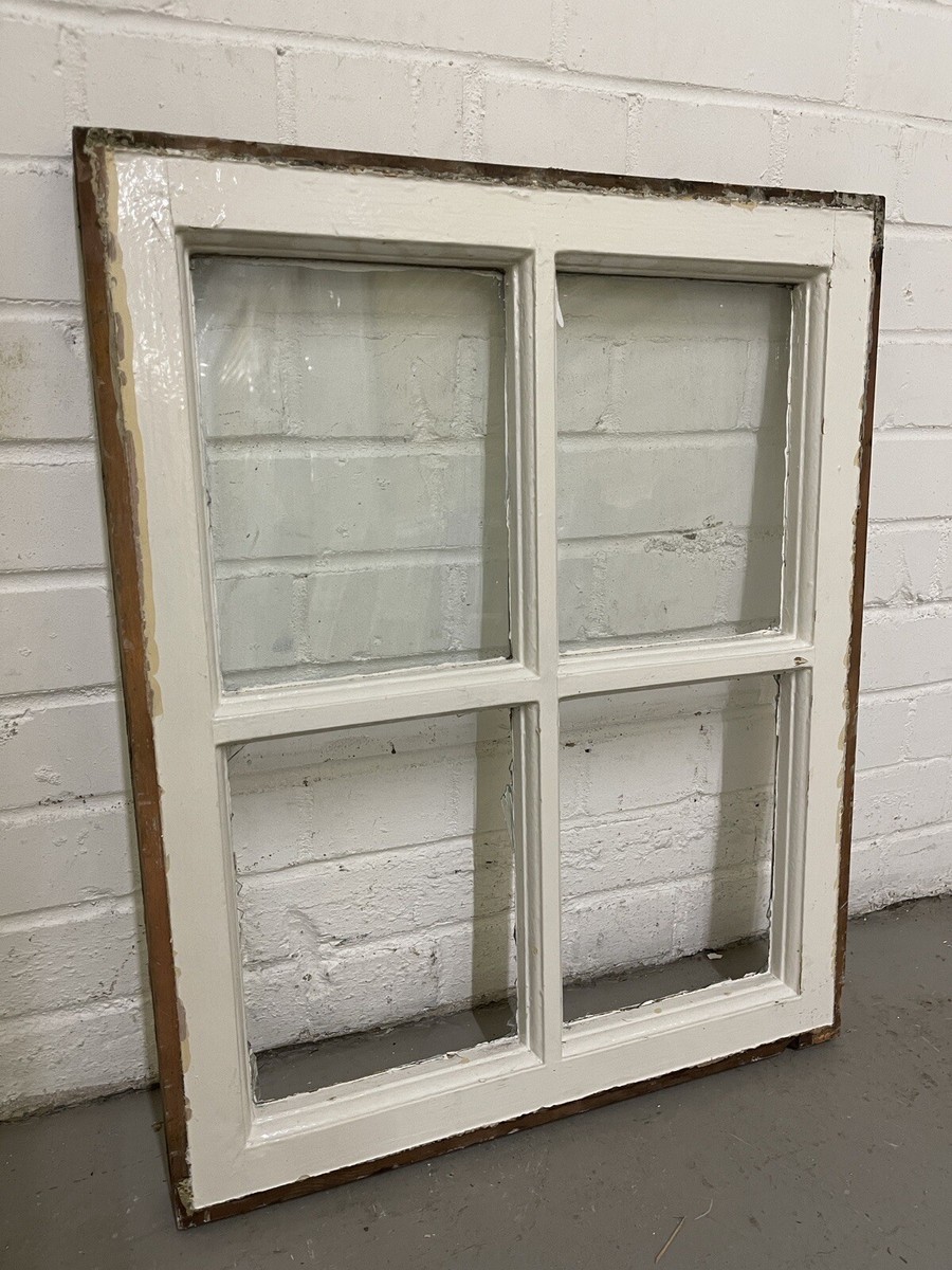 Atmoph Window(初代) Reclaimed Old Georgian 4 Panel Wooden Window 520 x 640mm | eBay