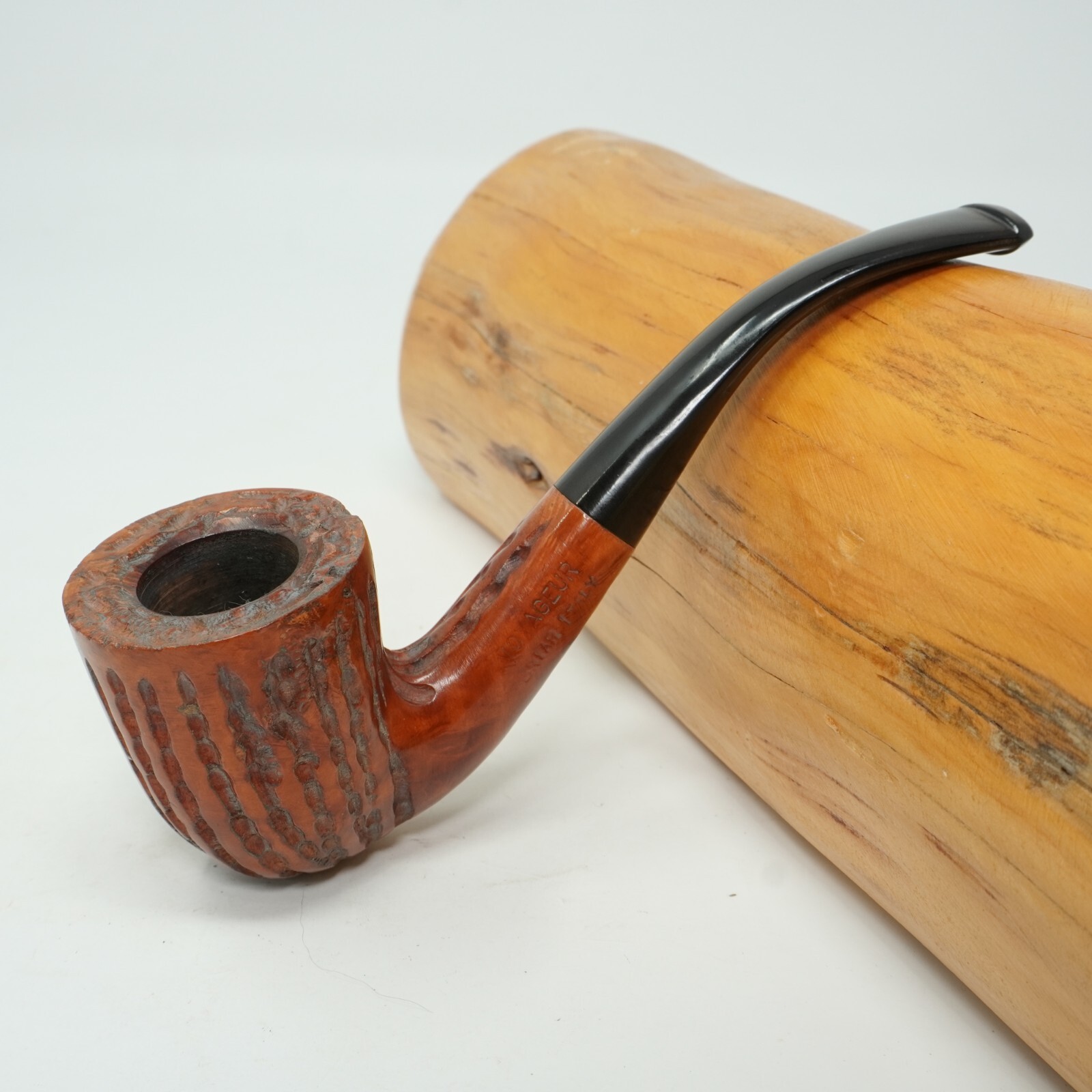 Voyageur Italian Carved Bent Dublin Estate Briar Tobacco Smoking Pipe