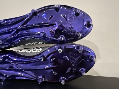Size 13 Adidas SM Adizero Football Cleats Black Chrome Purple FX4791 NWB RARE Size 14 Adidas SM Adizero Football Cleats Black Chrome  main image 4