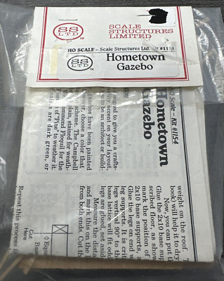 Scale Structures Ltd. HO Scale Kit #1154 - Hometown Gazebo - HOn3, HOn30 NIP!
