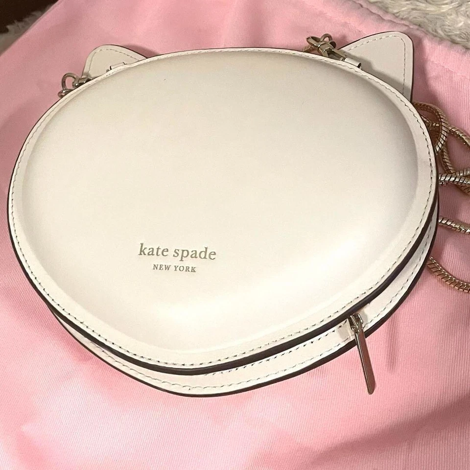 Kate Spade NEWYORK Bolso de Hombro Gato Blanco GATOS Colaboración Gato Motivo Foto 4 de 4