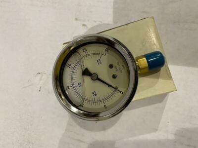 LIQUID FILLED PRESSURE GAUGE 0-30 PSI - KPA - BAR  2-1/2'' DIA.  1/4NPT