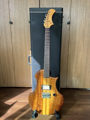 Custom Built Chris Watson Neck Thru Curly Koa Electric Guitar W/HSC 1970 s EXC
