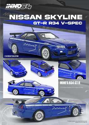 INNO64 MODELS Nissan Skyline GT-R R34 V-Spec Tuned by Mine's