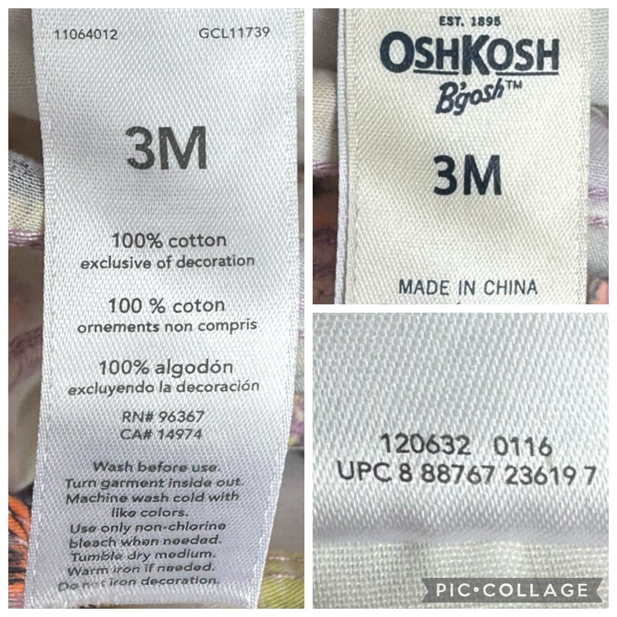Osh Kosh B'Gosh Baby Girl Floral Overalls Skirtalls Dress Pansies