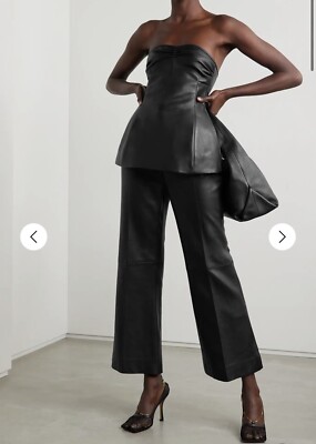 Khaite Women s  Leather Corset Top Peplum Size IT 40 (S) RRP £2755