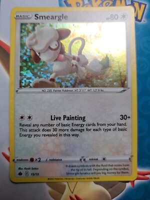 smeargle pokemon card mcdonalds BLACK ERROR McDonalds Pokemon 2022 Smeargle Holo Foil 15/15 NM Match Battle  NEW