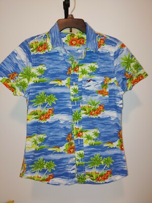 Hawaiian Shirt Sz Sm18 in 26 in length