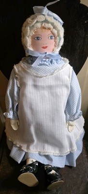 Vintage Moravian POLLY HECKEWELDER cloth Doll 18''
