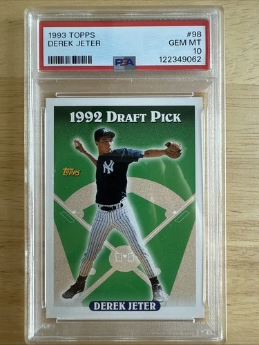 1993 Topps Derek Jeter #98 PSA 10 RC Rookie 1992 Draft Pick Yankees HOF 