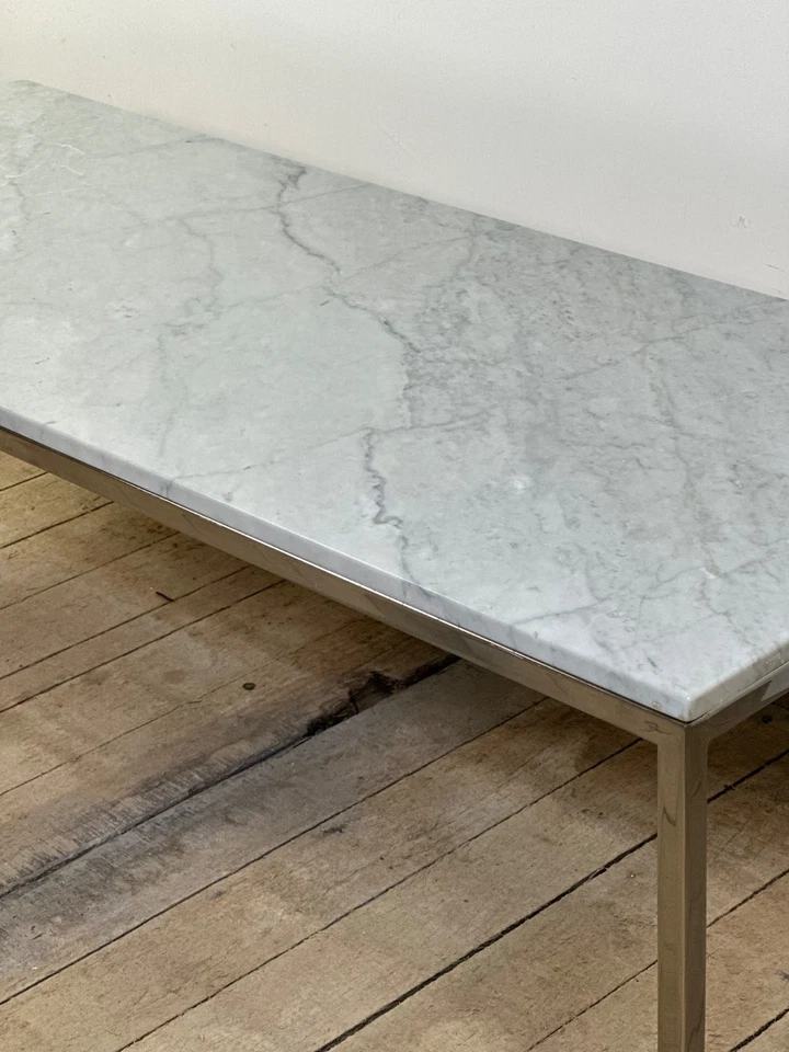 Table basse en marbre Knoll Int années 70 vintage - Photo 2/4