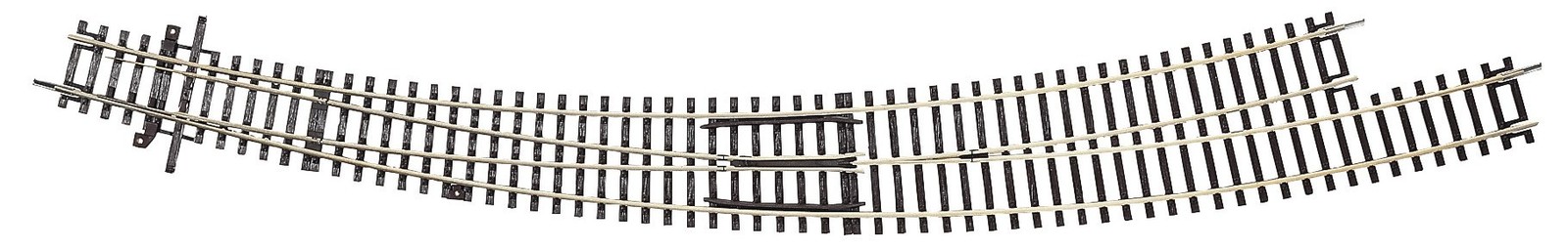 Aiguillage courbe gauche Rocoline 42478 à rayon BWl9/10 et profilé code 83