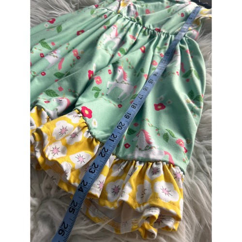 Millie Loves Lily Girls Unicorn Print Spring A-Line Dress Multicolor Size Small - Picture 9 of 9