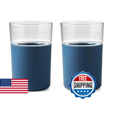 Rabbit Freezable Beer Glasses, Set of 2, 12oz Chilling, No-Dilution, Beer & Cock