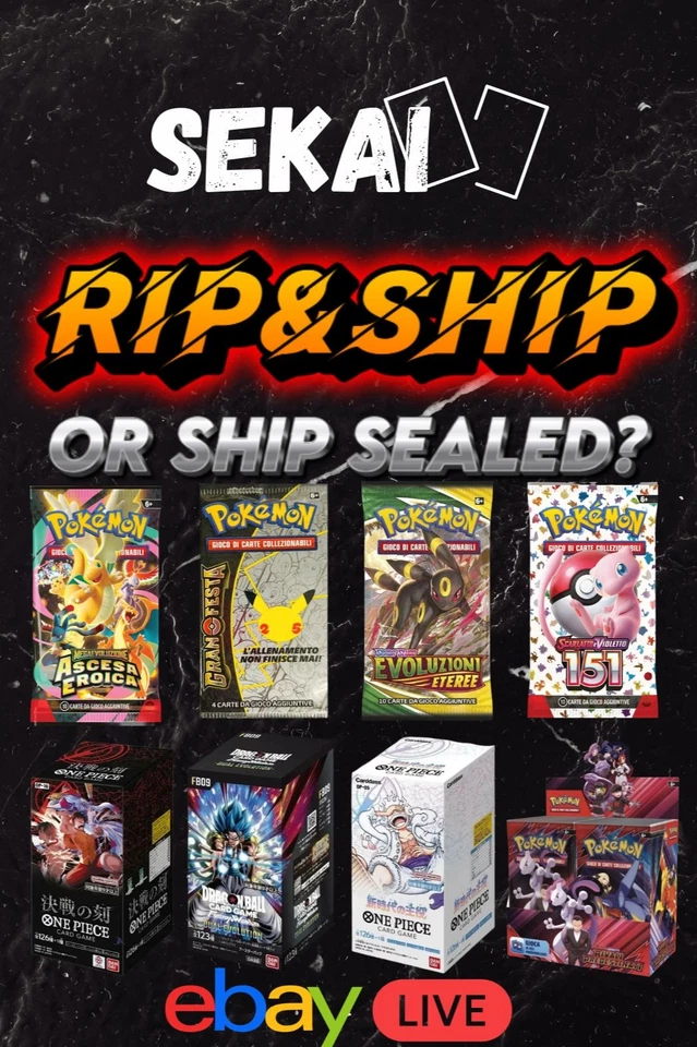 ⭐RIP & SHIP O SPEDITO SIGILLATO⭐ POKEMON - ONE PIECE - DRAGON BALL - YUGIOH