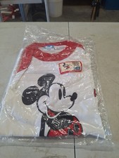 Vintage 80s Disney World Mickey Mouse Ringer T-Shirt Red White New In Package