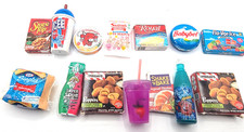 MINIATURE FOOD DRINK LOT DOLLHOUSE PLAYTIME KIDS