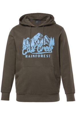 JP 1880 Herren große Größen Hoodie Kapuzensweater Brustprint