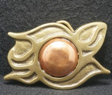 XA15129 NOS VINTAGE 1970s ABSTRACT ARTWORK UNISEX FASHION BELT BUCKLE