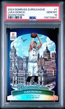 2024 Panini Donruss Luka Doncic Euroleague DOWNTOWN PSA 10 Gem Fresh Slab POP 2