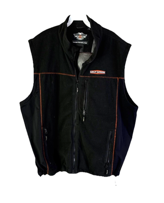 Harley Davidson Mens 3XL Fleece Spell Out Zip Vest Jacket Black | eBay Harley Davidson Mens 3XL Fleece Spell Out Zip Vest Jacket Black | eBay