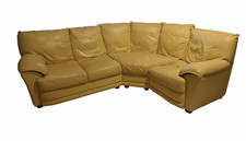 Divano angolare in pelle 4 posti trasformabile in 3 posti in linea