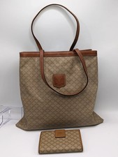 Vintage Celine Macadam Tote Bag & Matching Wa...