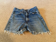 Vintage Orange Tab Levi Cut Off Jean Shorts Sz 26 Bin 15