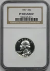 :1957-P S25C WASHINGTON QUARTER PROOF NGC PF 68 CAMEO RARITY R4 HIGHEST GRADES