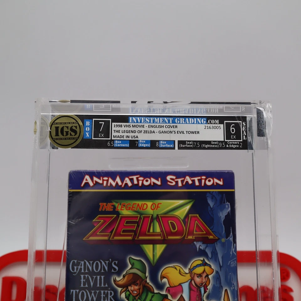 THE LEGEND OF ZELDA: GANON'S EVIL TOWER - IGS GRADED 7 BOX & 6 SEAL -Sealed VHS! - Image 2 of 4