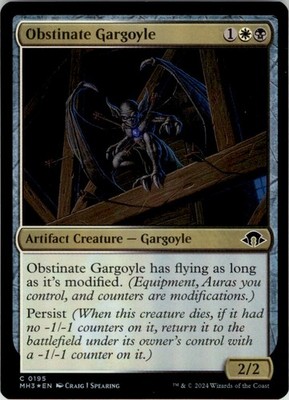 2024 Modern Horizons 3 Obstinate Gargoyle Draft Innovation/Common #195