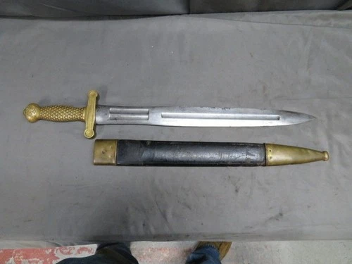 CIVIL WAR US MODEL 1832 ARTILLERY SHORT SWORD W/ SCABBARD-ORIGINAL-NICE-SCARCE