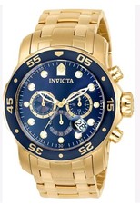 Invicta Pro Diver SCUBA Chronograph 18kt Gold Plated Men's Watch, Gold 0073