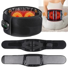 Electric Massage Belt with Infrared Heated Vibration Massager Back Waist Support
