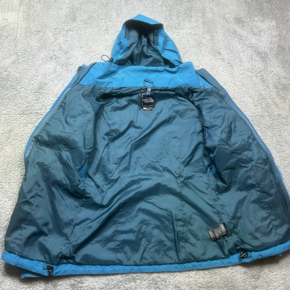 The North Face Hyvent Hooded Jacket Women's XS Teal Blue Ski Waterproof Pit Zips - Image 3 of 4