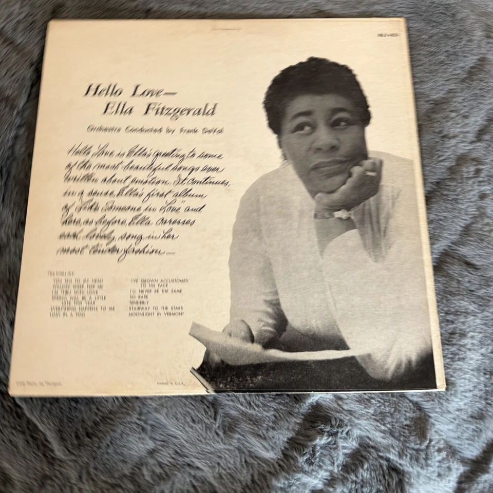 Ella Fitzgerald - Hello Love OG LP, 1959, Verve Recs, MG VS 6100 - Image 2 of 4