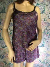 Vintage Joe Boxer Girlfriend Satin Pajama Cami Shorts Small