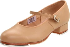 Bloch Dance Women's Tap On Leather Tap Shoe 4 Tan