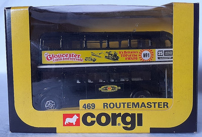 Corgi 469 Routemaster Doppeldeckerbus Gloucester Zug & Spielzeug Verkauf Top of Swops