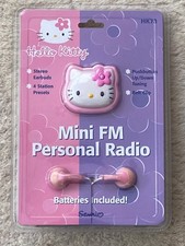 Vintage 2002 Sanrio Hello Kitty Mini FM Personal Radio - HK73 -New/Sealed