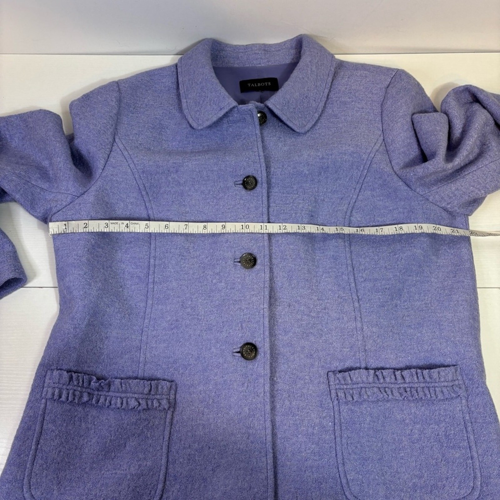 Talbots Lavender Structured Blazer Tailored Jacke… - image 5