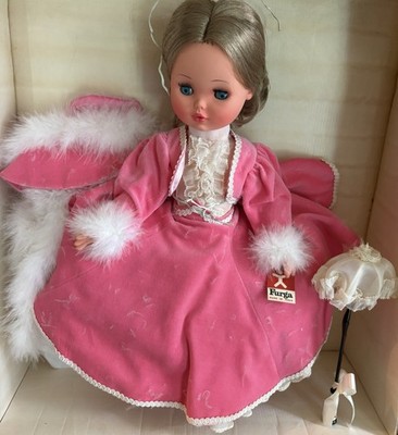 Vintage 1960s Furga 17  Blonde Doll  Catina  #6157 0908 Pink Dress W/ Box Italy