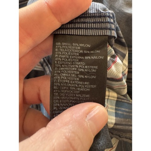 The North Face Shirt Mens XL Blue Plaid Short Sleeve Button Up Casual - Picture 8 of 8