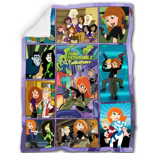 Kim Possible Blanket, Kim Possible Cartoon Throw, Sherpa Blanket