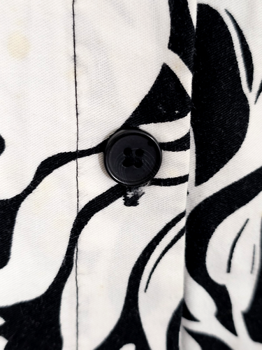 Charter Club Black/White Floral Shirt Sleeveless Dress Button Down Midi Size 12 - Picture 8 of 8