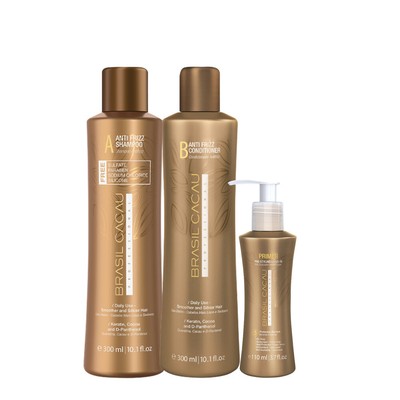 Après-shampoing Cadiveu Brasil Cacau Anti-Frisottis 300ml - À La Kératine, Pour Cheveux Indisciplinés