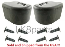Land Rover Defender 90 110 130 Front Bumper Corners End Caps with Clips Set