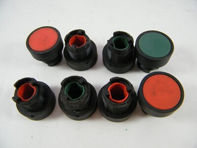 8 PUSH BUTTONS FOR SWITCHES ~ 5 RED, 3 GREEN